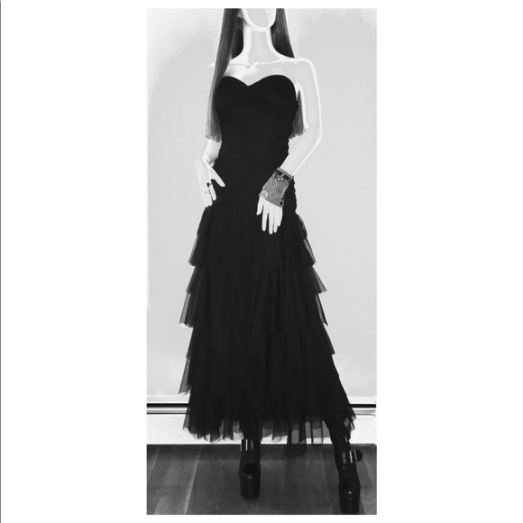 BLACK B. DARLIN RUFFLE TULLE DRESS - Picture 2 of 16
